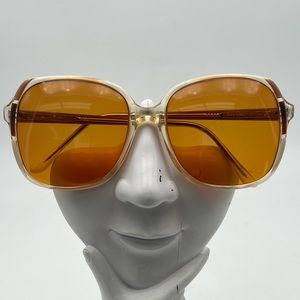 Vintage Daphne Brown Translucent Oval Sunglasses Frames